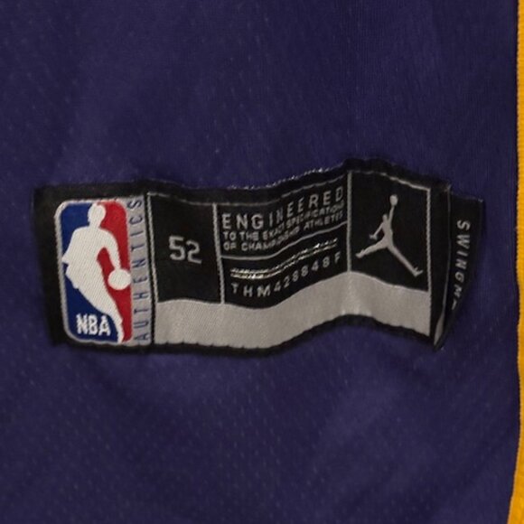 Russell Westbrook #0 LA Lakers Jersey Size 52 XL Jordan Swingman Purple NBA - Picture 3 of 4